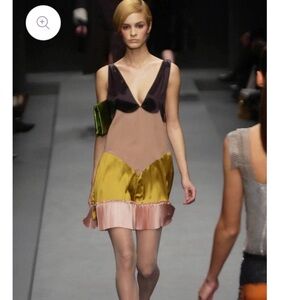 RARE 2002 Runway Vintage Prada color block dress